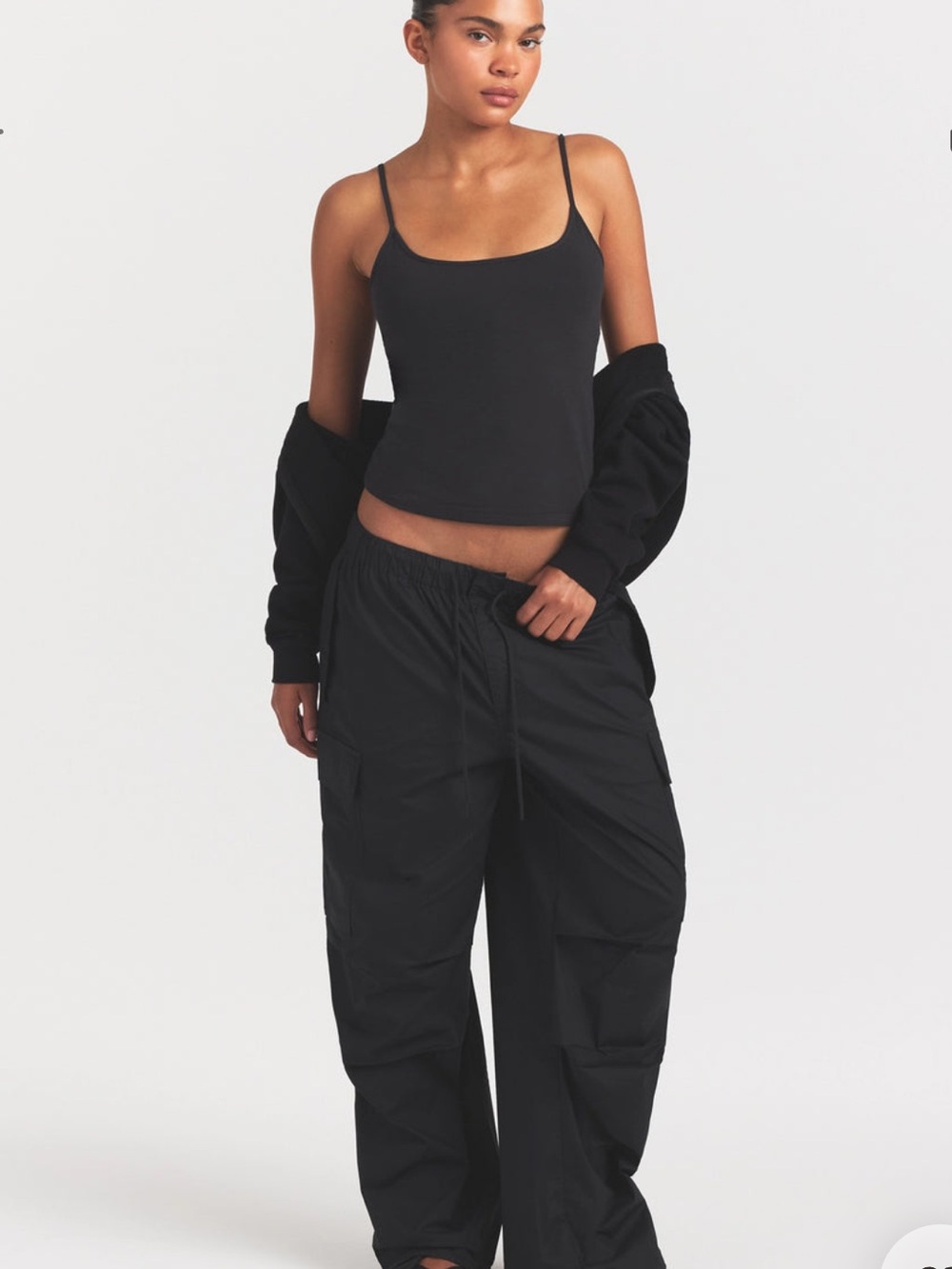 SKIMS Oversized Low Rise Cargo Pant - Onyx